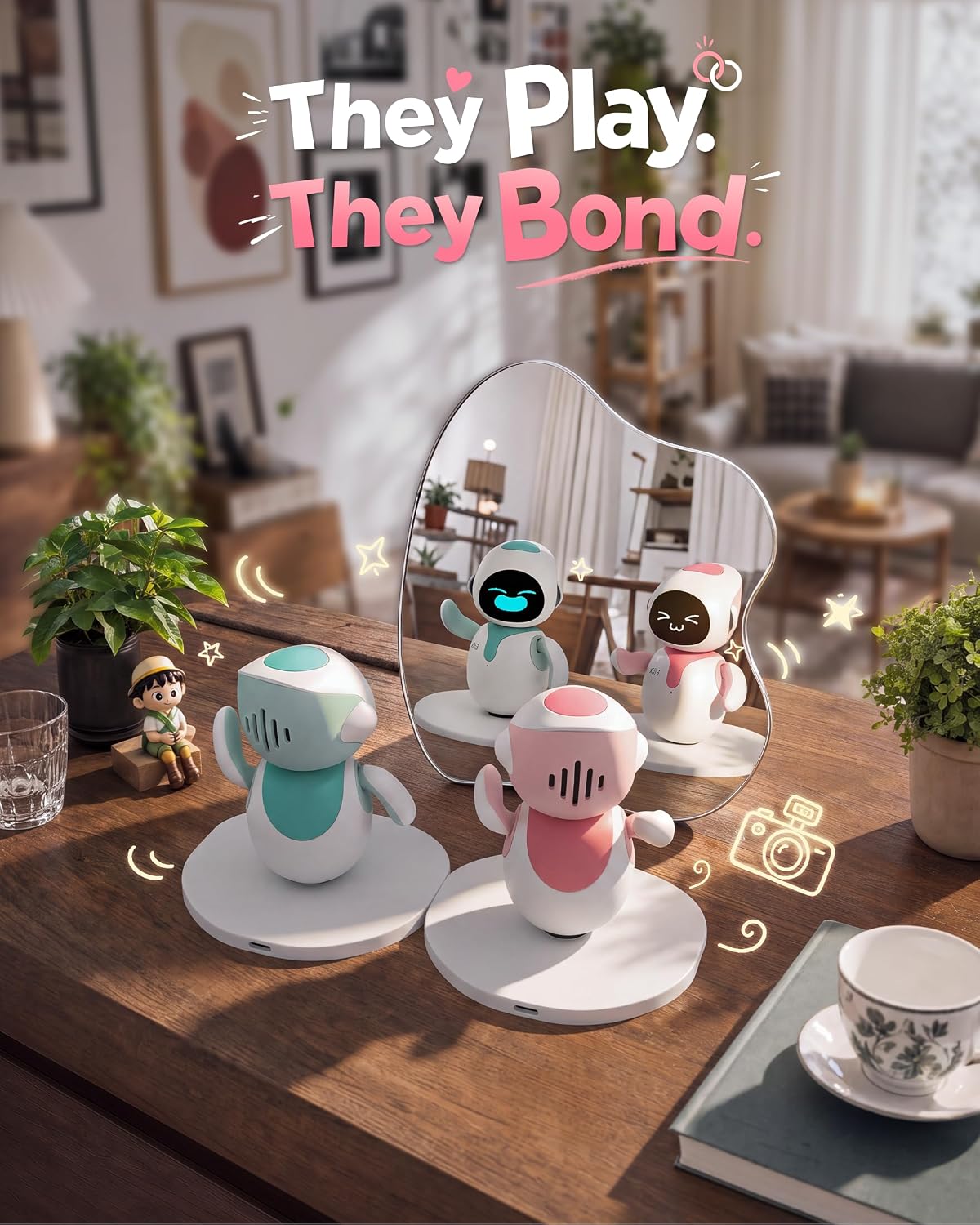 NIKO Interactive Robot Pet – Smart Electronic Companion Toy with Expressive Emotions, Interactive Touch Controls, Mini-Games & Fun Animations | Cute Desk Companion for Kids, Girls & Boys