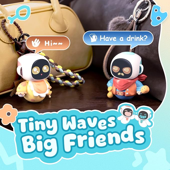MIMO Aquamarine - Your Tiny AI Charm Robot with AI, and Matches Every Daily Outfit, Fun Electronic Pendant Toys, Gifts for Couples and Best Friends.