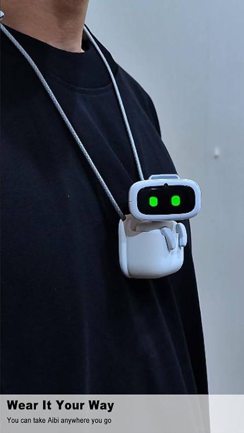 AIBI Pocket Pet – Wearable AI Companion | ChatGPT-Powered Robot with Voice Commands, Emotional Interaction, Singing & Dancing | Magnetic Portable Design | Ultra-Compact & Interactive