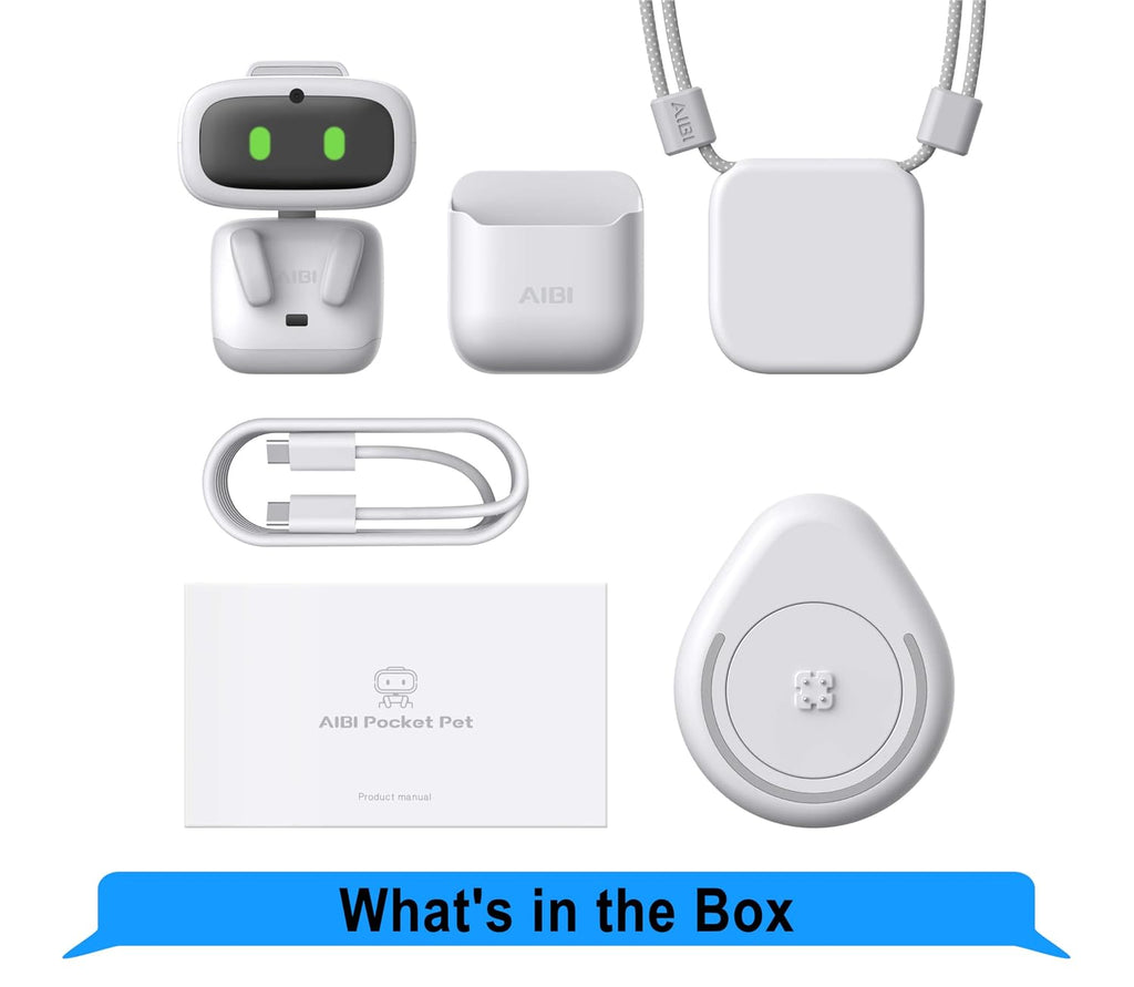 AIBI Pocket Pet – Wearable AI Companion | ChatGPT-Powered Robot with Voice Commands, Emotional Interaction, Singing & Dancing | Magnetic Portable Design | Ultra-Compact & Interactive
