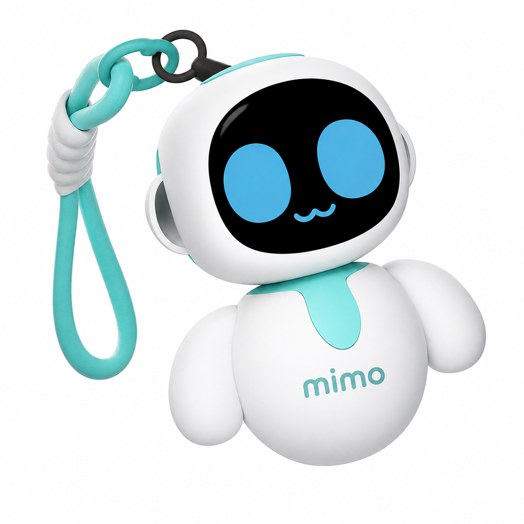 MIMO Aquamarine - Your Tiny AI Charm Robot with AI, and Matches Every Daily Outfit, Fun Electronic Pendant Toys, Gifts for Couples and Best Friends.