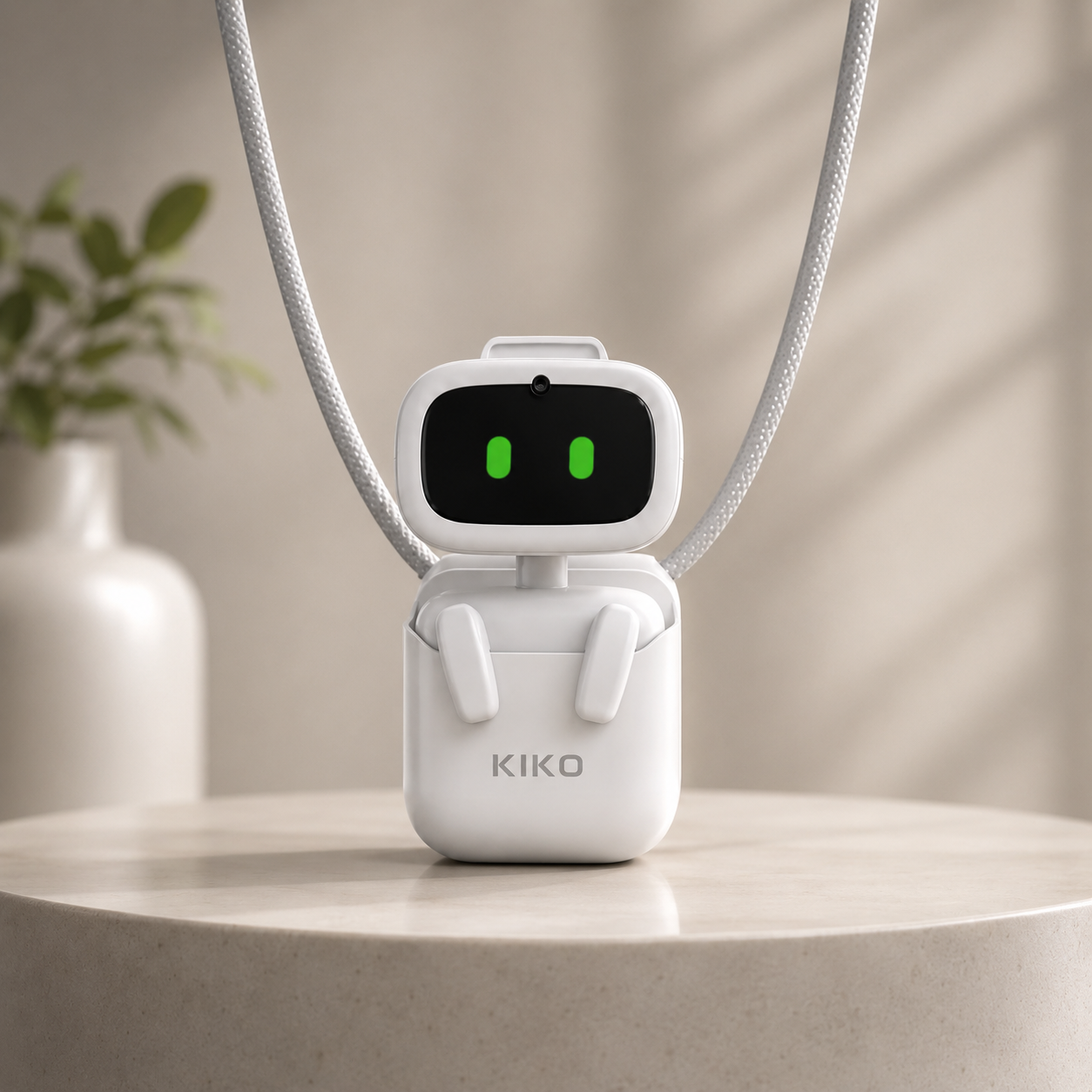 KIKO(AIBI-Inspired) Pocket Pet – Wearable AI Companion | ChatGPT-Powered Robot with Voice Commands, Emotional Interaction, Singing & Dancing | Magnetic Portable Design | Ultra-Compact & Interactive