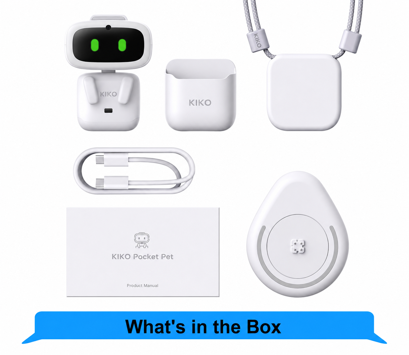 KIKO(AIBI-Inspired) Pocket Pet – Wearable AI Companion | ChatGPT-Powered Robot with Voice Commands, Emotional Interaction, Singing & Dancing | Magnetic Portable Design | Ultra-Compact & Interactive