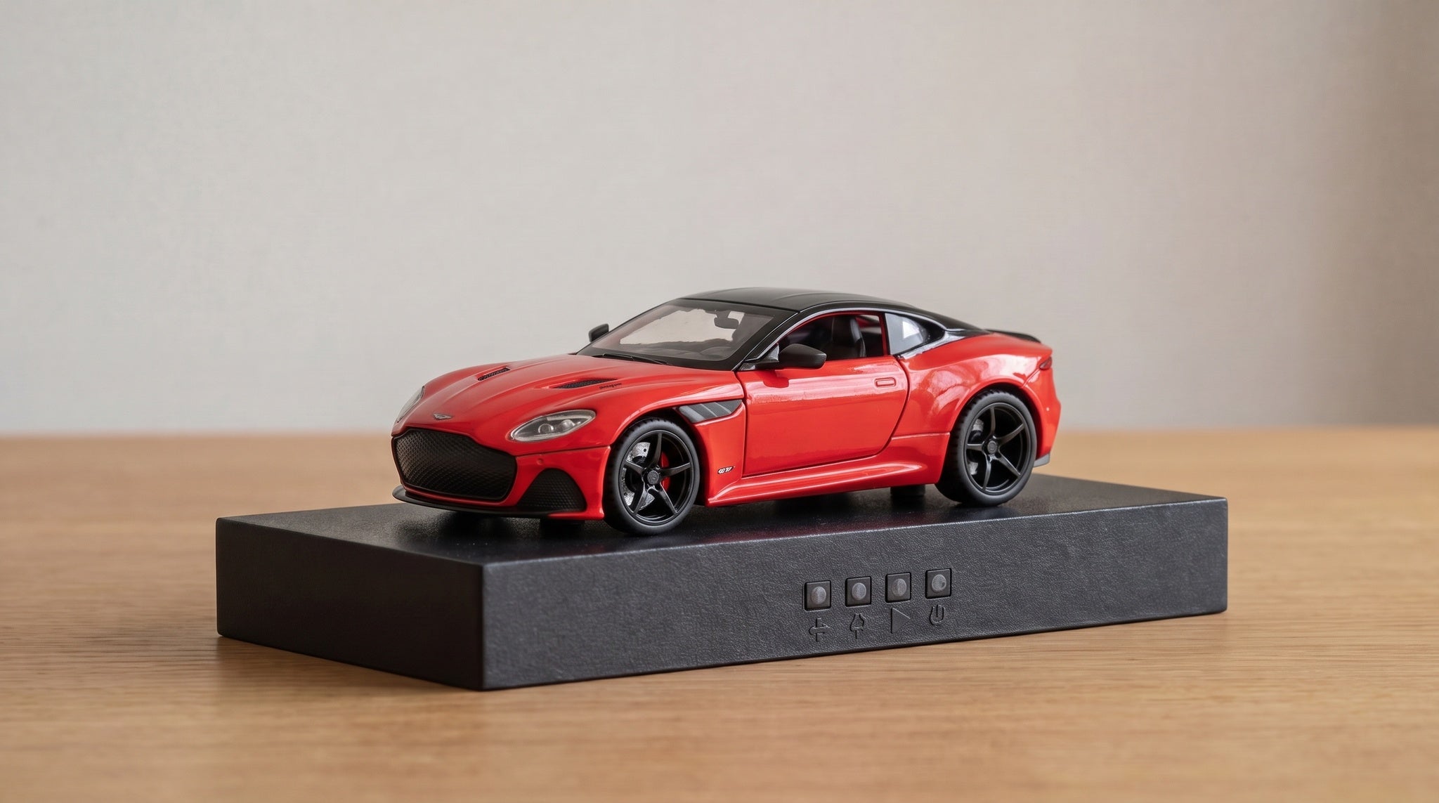 Aston Martin DBS Superleggera 1/24 Scale Car Alarm Clock with Engine Sound and Flashing Headlights