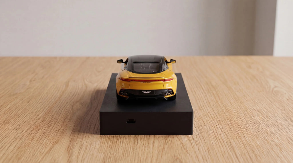 Aston Martin DBS Superleggera 1/24 Scale Car Alarm Clock with Engine Sound and Flashing Headlights