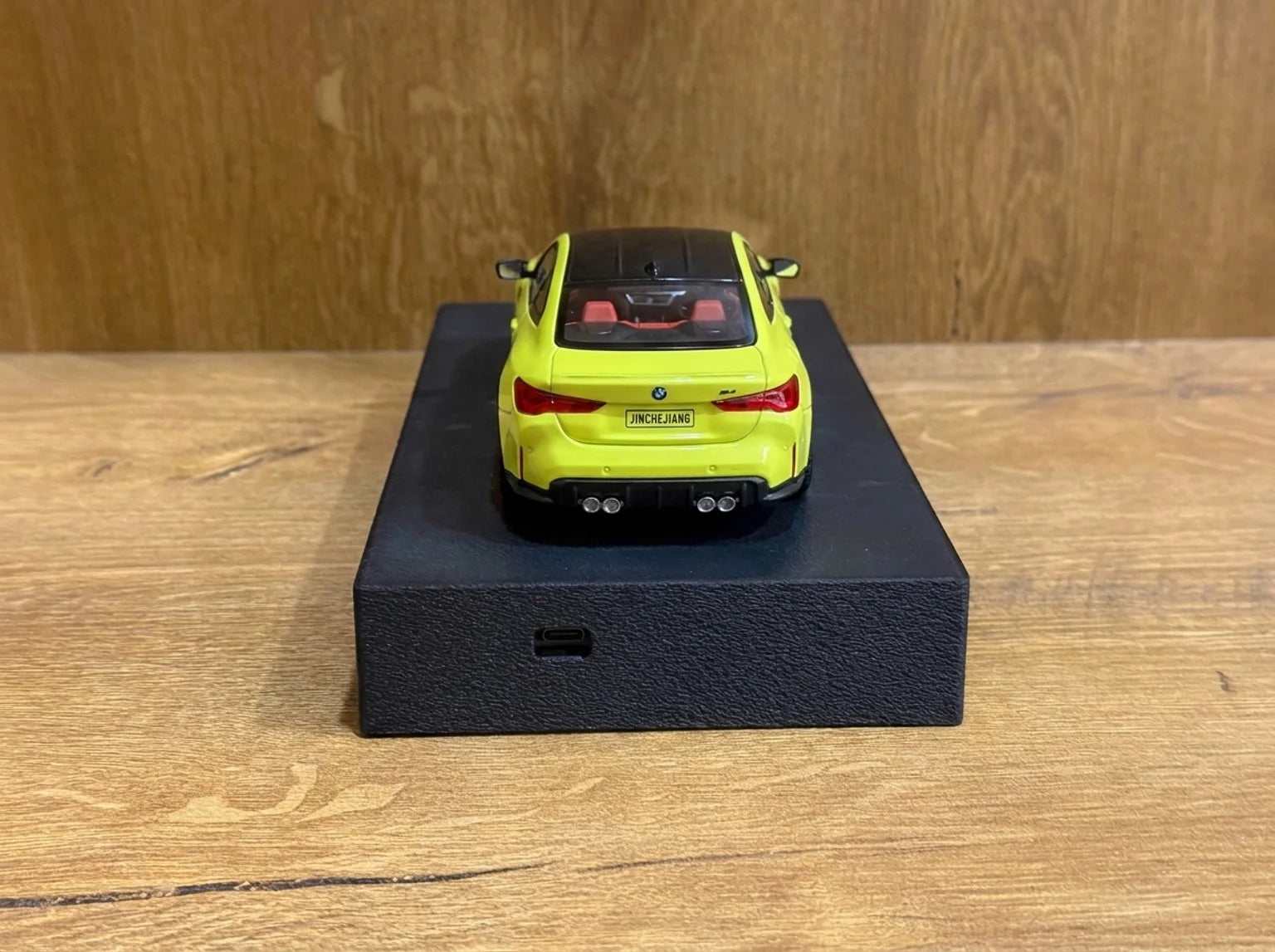 BMW M4 Alarm Clock — Real Engine Start Sound & LED Headlights | Handmade 1:24 Die-Cast