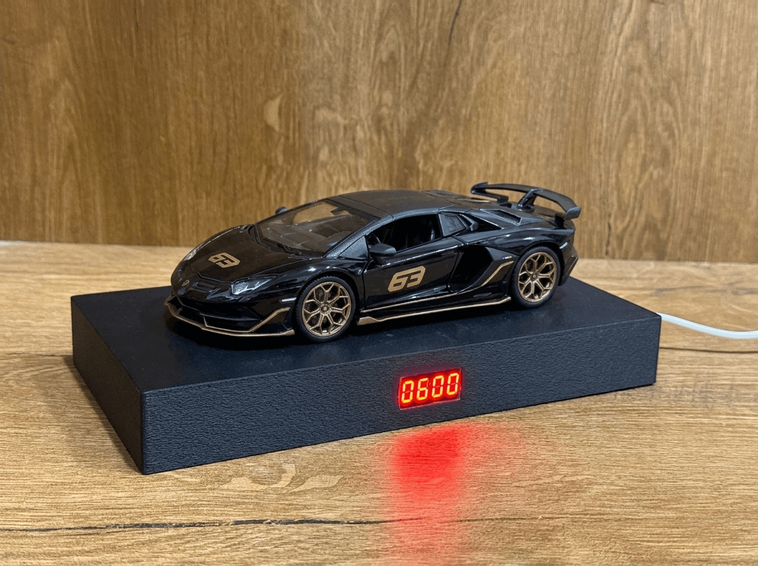 Lamborghini Aventador SVJ Car Alarm Clock
