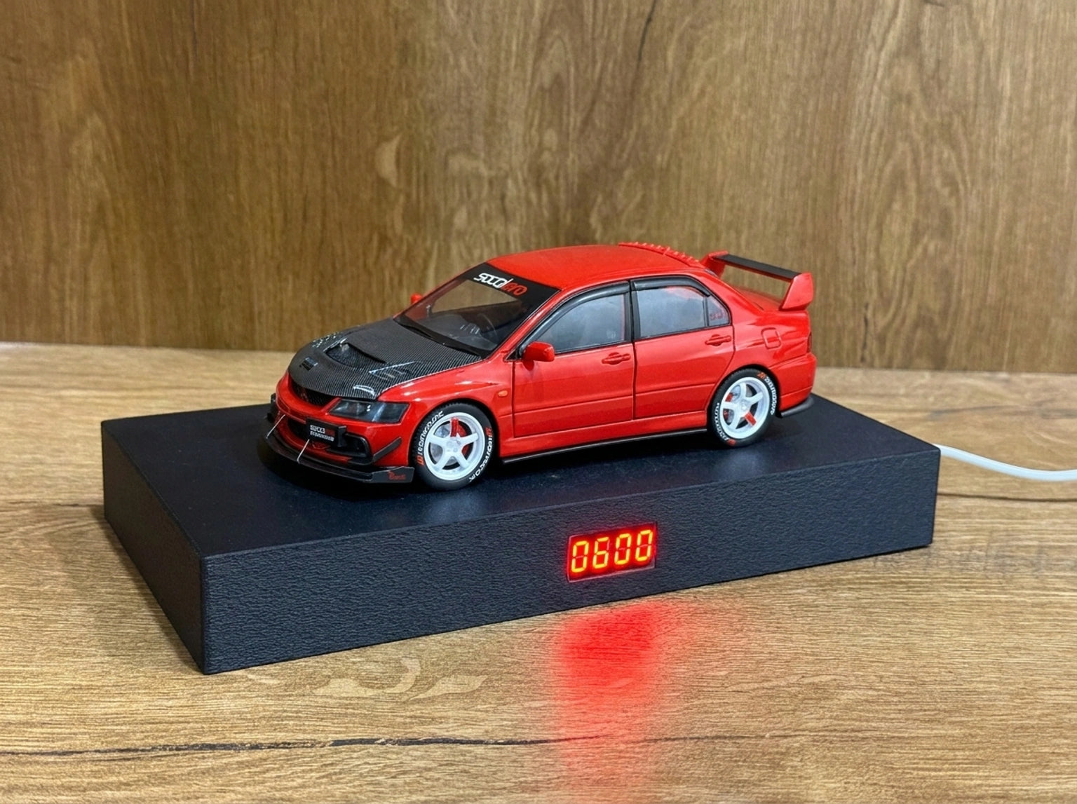 Mitsubishi Lancer Evolution IX Car Alarm Clock – Iconic JDM Performance Desk Clock
